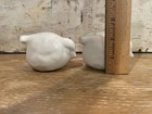 2 Mccarty Pottery Robin Birds White W  Jade Mix Handmade Mississippi