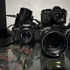 Lot Of 4 Vintage 35mm Film Cameras With Lens Minolta   Sears Brands Untested