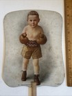 Vintage 1930 Perry Batteries Flint Michigan - Boy Boxer Fan Advertisement