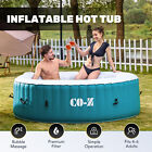 Co-z 6 Person Blow Up Hot Tub W 130 Jet For Sauna Pool Bath Adults Children Teal