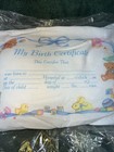 Vintage Newborn Baby Gerber Birth Certificate Keepsake Pillow
