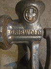 Griswold No 3 Combination Meat Grinder Cast Iron Vintage Metal Wooden Handle