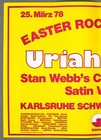 Uriah Heep   Chicken Shack     Rare Original 1978 Concert Poster  innocent Victim 