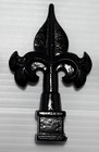 Vintage Cast Iron Wrought Iron Fence Post Finials Fleur De Lis New Old Stock