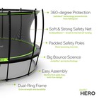 Jumpflex Hero 12  Round Trampoline With Safety Net Enclosure And Net Attachment