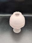 Vintage Frosted Glass Pink Fairy Lamp  Flower Design On Shade Delicate Soft Pink