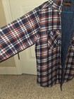 Vintage Grizzly Plaid  Flannel Shirt  Jacket Mens L Quilted Lined Workwear