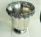 Vintage Godinger Silver Plated Footed Pedestal Grapevine Ice Bucket 