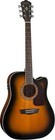 Washburn Heritage Dreadnought Acoustic Electric Guitar W  Case - Tobacco Burst