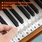 Piano Key Stickers For 88 76 61 54 49 Keys  Removable Piano Stickers For Black