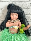 Vintage Hula Girl Hawaii Toy Figure Doll Tiki Bar 9  Decor Lei Aloha Car Dash Hi