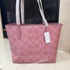 Nwt Coach City Tote Bag In Signature Canvas Cal49