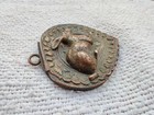 19c Vintage Copper Pendant Indo Persian Rabbit Embossed Mughal Collectibles M479