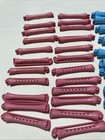 Lot Of 54 Vintage Goody Perm Rollers 31 Blue Two Piece 23 Pink Swing Arm