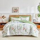  Bed In A Bag King  7 Piece Floral Comforter Sheet Set  King-7pieces Botanical