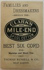 Antique Clark s Mile-end Cotton Trade Card Strongman Kids Advertising Ephemera