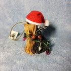 Vintage Ganz Yorkshire Terrier Yorkie Dog Wrapped In Christmas Lights Ornament