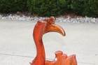 Antique Asian Chinese Carved Wood Swan Bucket