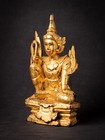 Antique Wooden Burmese Nat Statue From Burma  19th Century