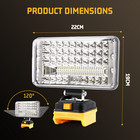 New 90w Led Work Light For Dewalt 20v Battery - 9500lm Flood Light With Usb Port