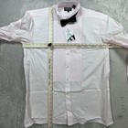 Perruzo Uomo Tuxedo Dress Shirt Mens L 16-16 5 Pink Long Sleeve Bow Wing Collar