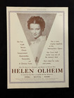 Helen Olheim 1936 Booking Ad Musical Performer Concert Soprano