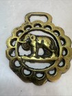2 Brass Horse Medallion Antique English-elephant And Rocking Horse