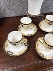 Nortake n878 antique Chocolate Pot Set  Demitasse Cups  6    Saucers  6 