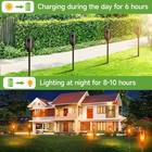 4pcs Solar Power Torch Flame Flickering Lights Outdoor Yard Garden Lawn Led Lamp
