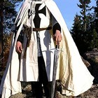 Medieval Cotton Cloak Teutonic Style Hooded Cape For Cosplay Renfair Costume