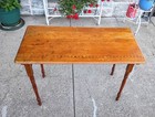 Antique Vintage Daisy Folding Sewing Work Table W  Printed Yardstick Top