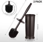 Toilet Bowl Brush Holder Set  2 Pack Modern Deep Cleaning Bathroom Toilet Scr   