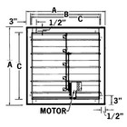 Dayton 4c561 Mtrzd Damper for Fan Dia  20  100-240v