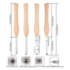 4pack Mini Carbide Tipped Diamond Round Squar Wood Lathe Turning Tools Combo Set