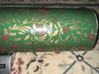 Vtg Gift Wrap Paper Department Store Huge Roll Christmas Golden Holly Berry 24   