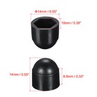 50 Pcs Plastic Dome Nut Protection Cap Covers M6 Nut Cover  Black