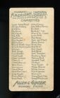 1888 N2 Allen   Ginter American Indian Chiefs British Very Good  bb-1046 