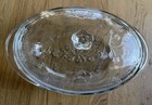 1960s Anchor Hocking Savannah Clear Oval 2qt  Casserole Dish W covered Lid-vtg