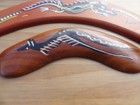 2  Australian  Art Boomerangs Decorative Authentic Souvenir Large And Small