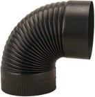 Black 6 Inch Corrugated Elbow Alloy Steel Flue Pipe Connector 90 Degree