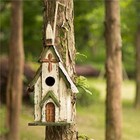 Wooden 14  H Hanging Distressed Church Birdhouse Decorative Garden Bird House