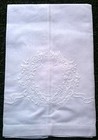 Embroidery 6 Pieces Fine Linen Cotton Embroidered Lace White Guest Towel 14x22 