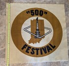 Indianapolis  500  Festival Rug 60s-70s Indianapolis Motor Speedway 35 x35 