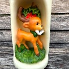 Vintage Novelty Christmas Candle Reindeer Small Deer Figurine Home Decor 7  Tall
