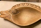 Wooden Cedar First Nations Or Inuit Indigenous Hand Carved Halibut Bowl  Vintage