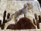 Handmade Peruvian Alpaca Fur Hanging Wolf Rug 47 X 62