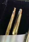 Vintage Centennial Pen   Mechanical Pencil Set Gold-tone  Black Velvet Box
