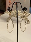 Vintage French Crystal Brass Dangle Earrings