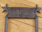 Cast Iron Texas Bullshit Boot Scraper Ground Stake Lawn Garden Double Rustic