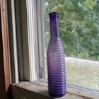 Beautiful Amethyst 22 Ring Round Peppersauce Bottle 1890s Blown In Mold